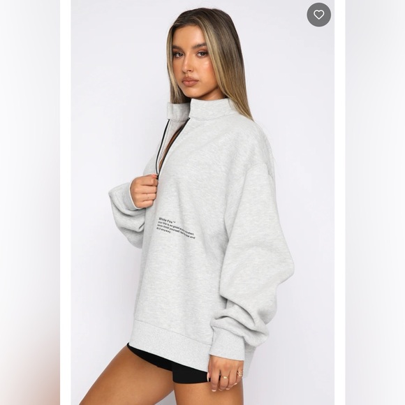 White Fox Caught Up With You Zip Front Sweater - Picture 8 of 11